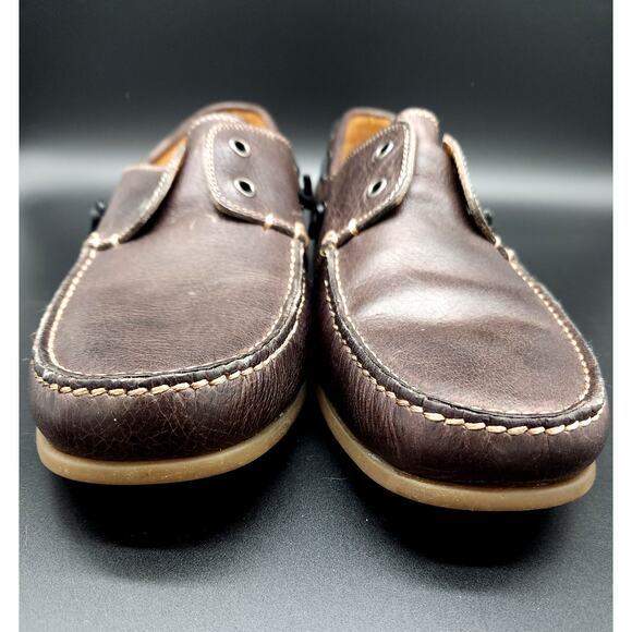 JOHN VARVATOS STAR USA Pebble Leather Boat Shoes Men's 12 - Picture 7 of 16